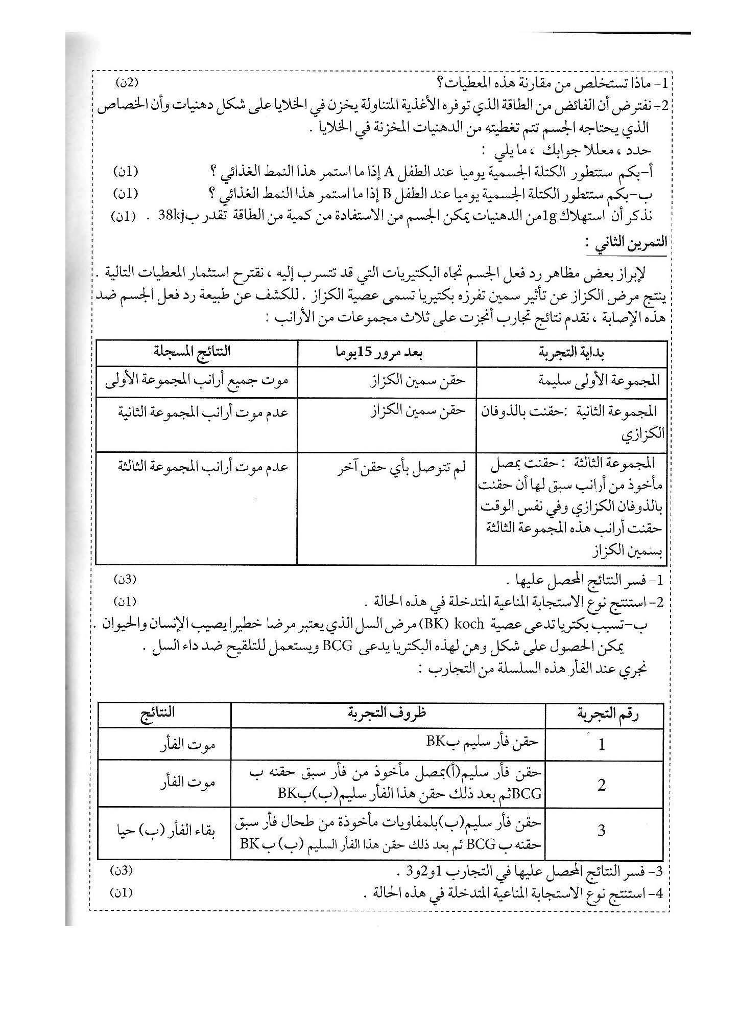 امتحاناتSVT : جهوي الدار البيضاء 2010+ التصحيح | الثالثة إعدادي