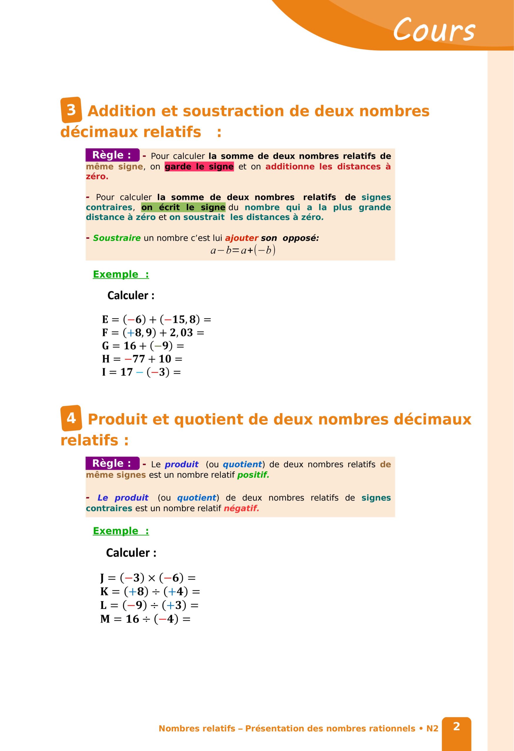 Présentation et comparaison des nombres rationnels
