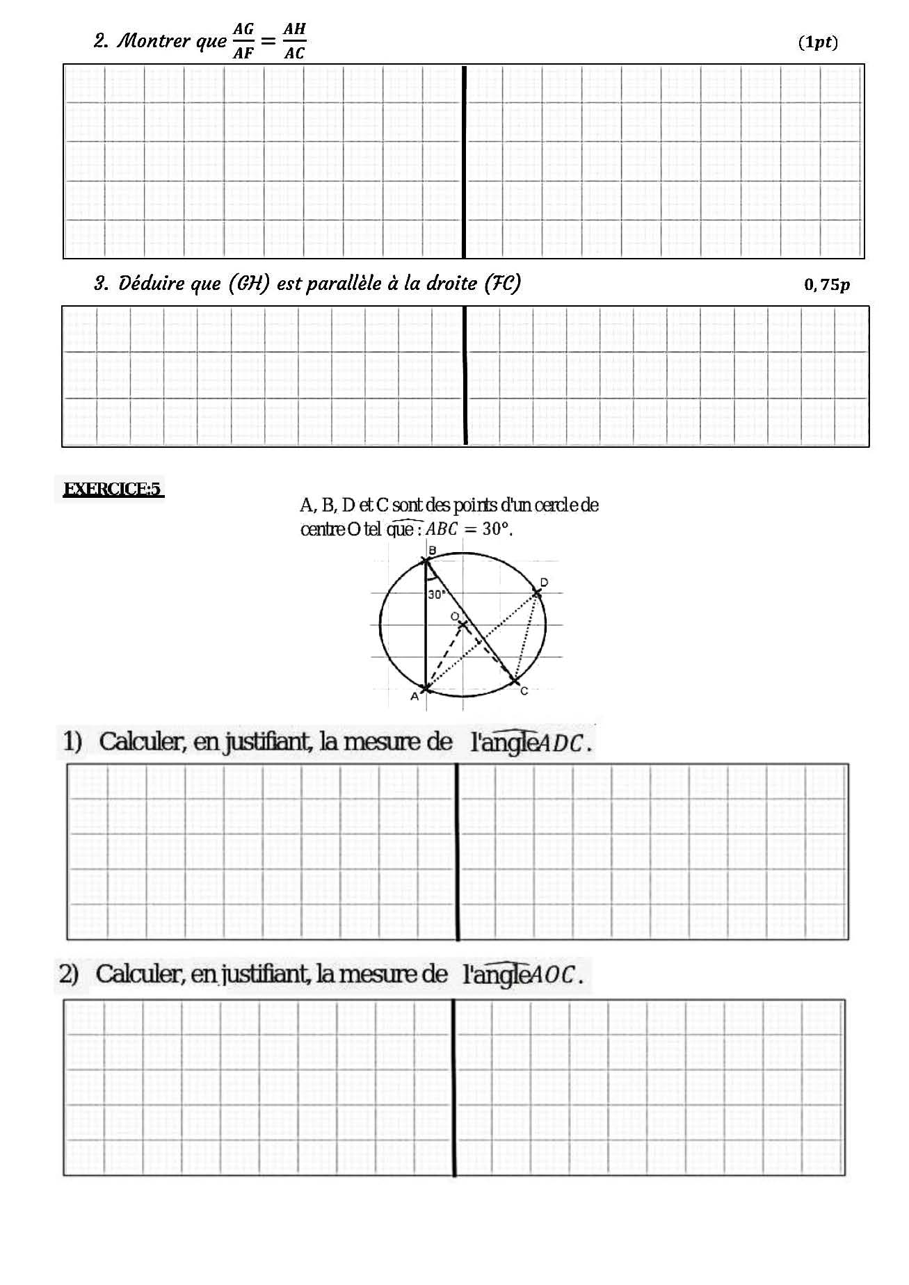 examen local math 3APIC